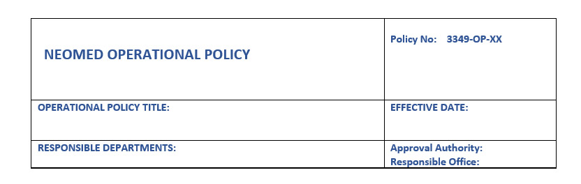 Operational policy header example