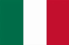 The flag of Italy.