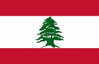 The flag of Lebanon.