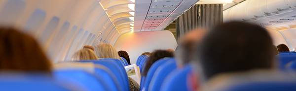 Interior of airplane