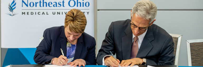 Jay A. Gershen, D.D.S., Ph.D. and Kent State President Beverly J. Warren