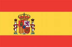 The flag of Spain.