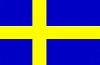 The flag of Sweden.