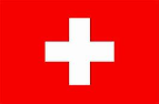 The flag of Switzerland.