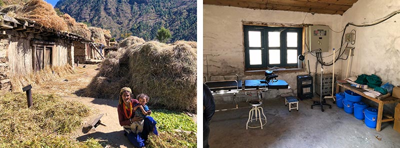 A rudimentary exam room in a poor country.