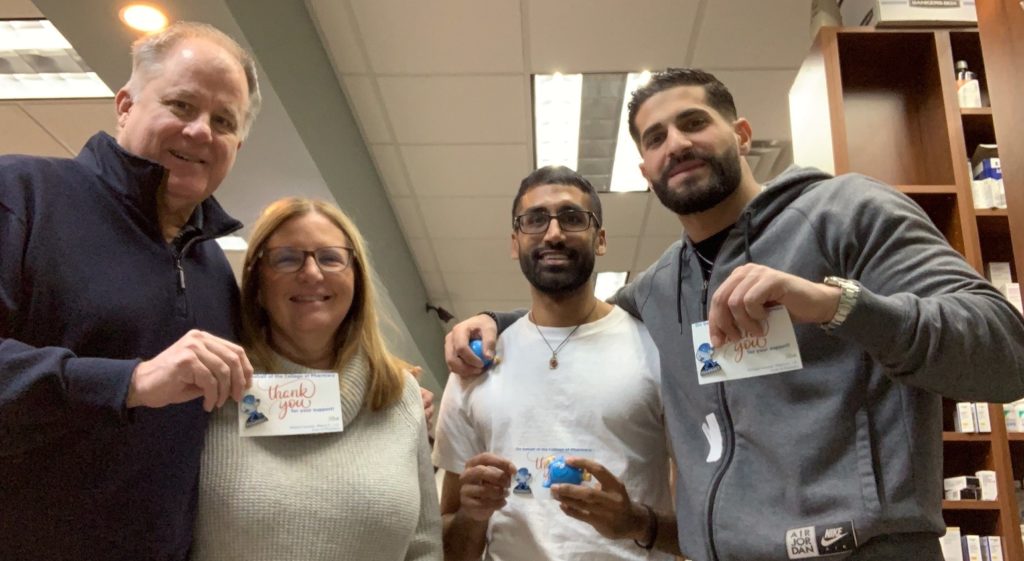 Charlie and Cathy Cather with Dr. Chami and Dr. Patel